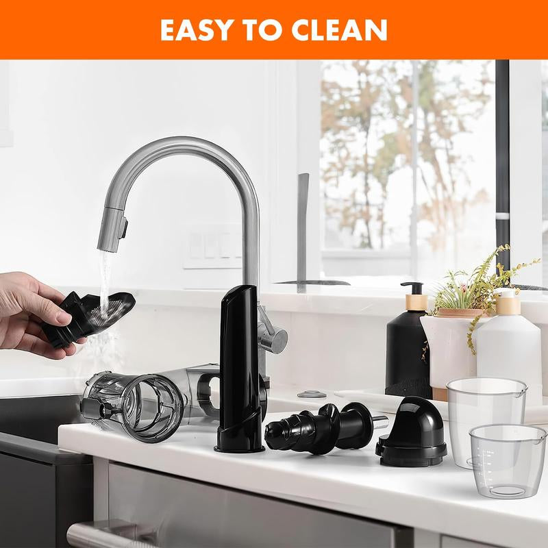 Masticating Juicer Attachment for Kitchenaid Stand Mixer, Cold Press Juicer Machine, Slow Masticating Juicer Attachment with Dual Feed Chute