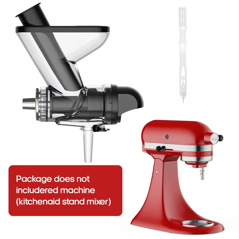 Masticating Juicer Attachment for Kitchenaid Stand Mixer, Cold Press Juicer Machine, Slow Masticating Juicer Attachment with Dual Feed Chute