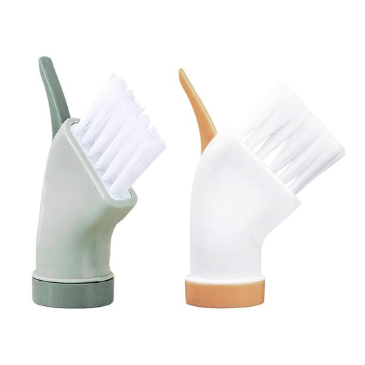 2 Counts Bottle Cleaning Brush, Multi-Functional Dry and Wet Dual-Purpose Crevice Cleaning Brush for Bathroom Kitchen, Random Color