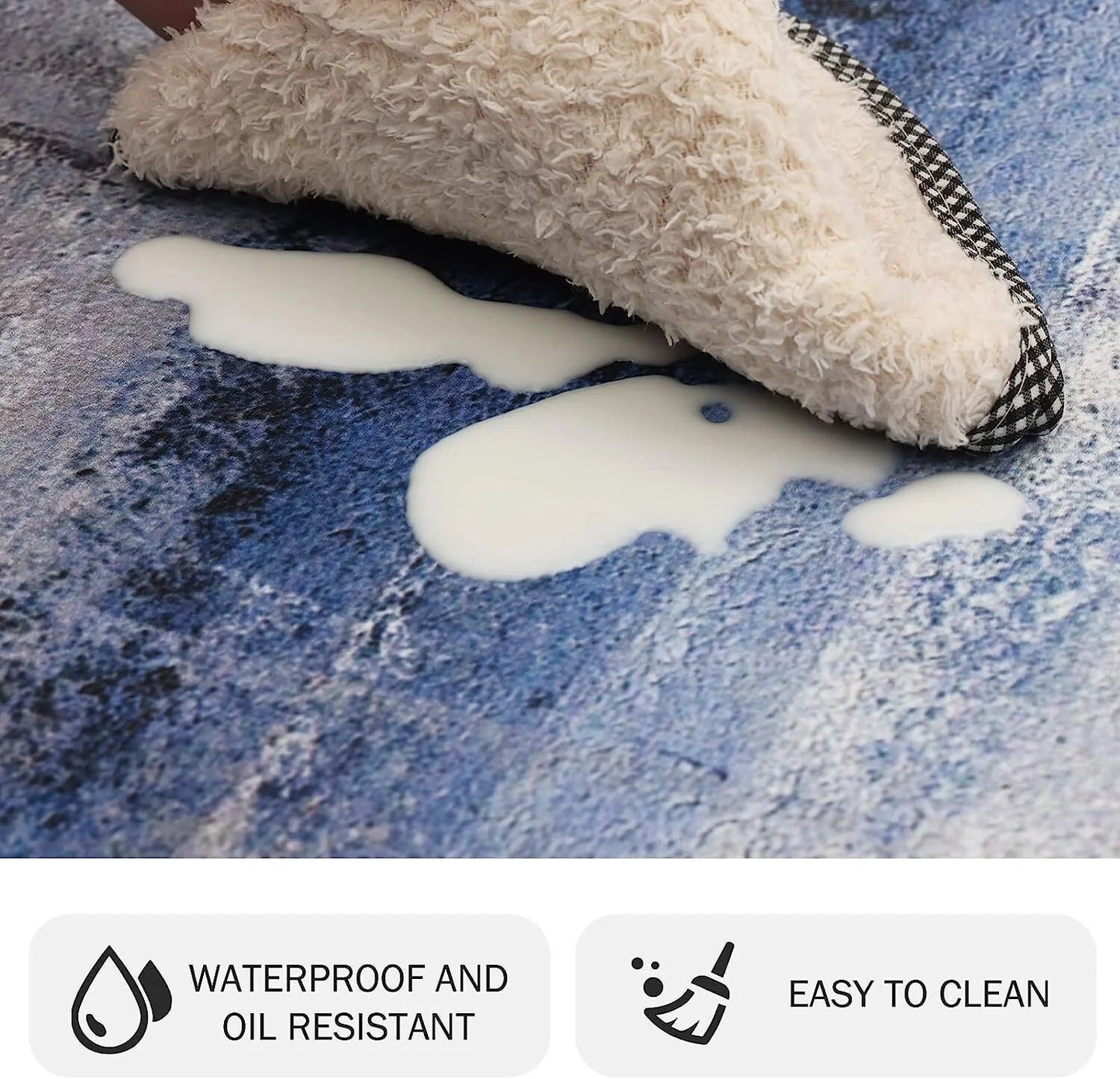 Blue Kitchen Rugs anti Fatigue Kitchen Floor Mat Cushioned Non Skid Kitchen Runner Rug