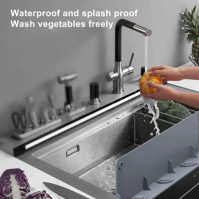 Newest Kitchen Sink Splash Guard anti Splatter Silicone Water Splash Guard with Suction Cup Prevent Water